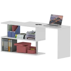 Garnero Arredamenti Scrivania girevole 65-120cm Havana Bianco Lucido Hot