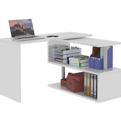 Garnero Arredamenti Scrivania girevole 65-120cm Havana Bianco Lucido Hot