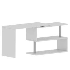 Garnero Arredamenti Scrivania girevole 65-120cm Havana Bianco Lucido Hot