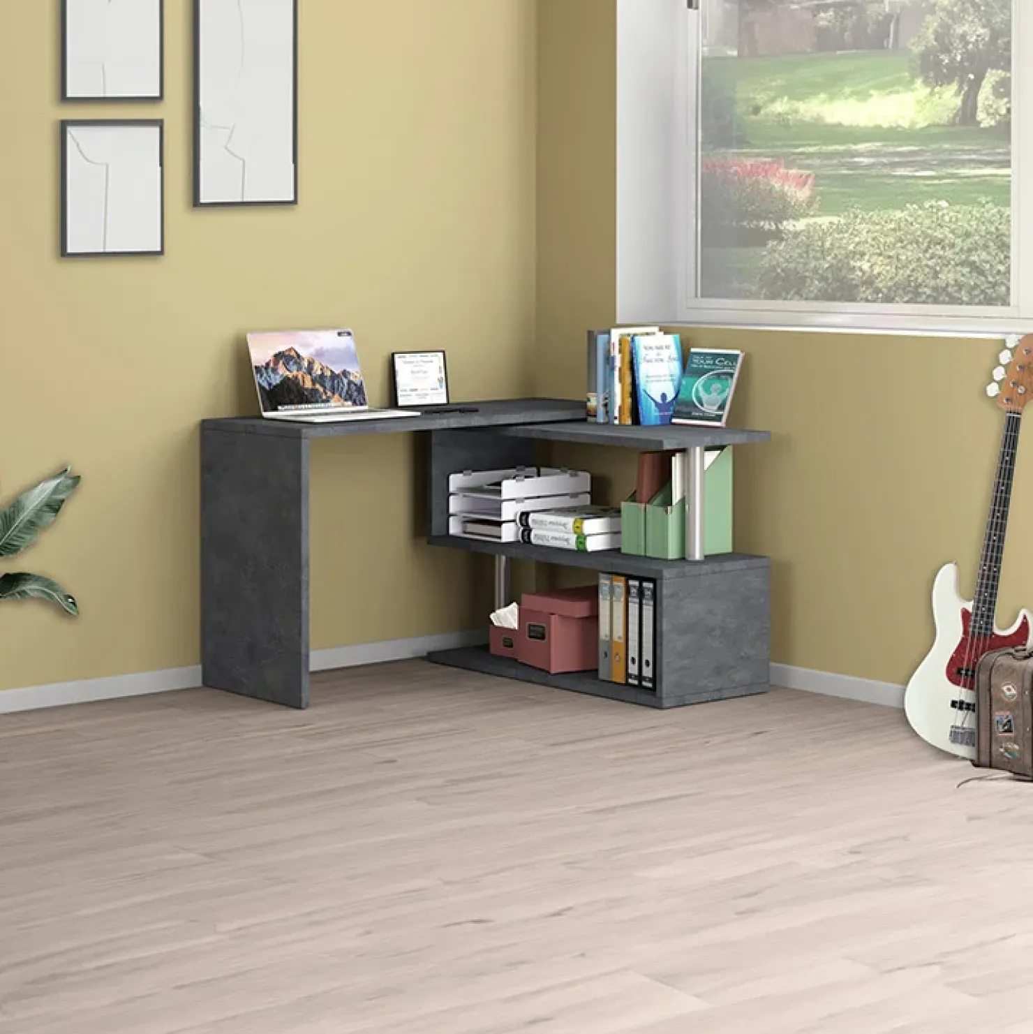 Garnero Arredamenti Scrivania girevole 65-120cm Havana Ossido Discount