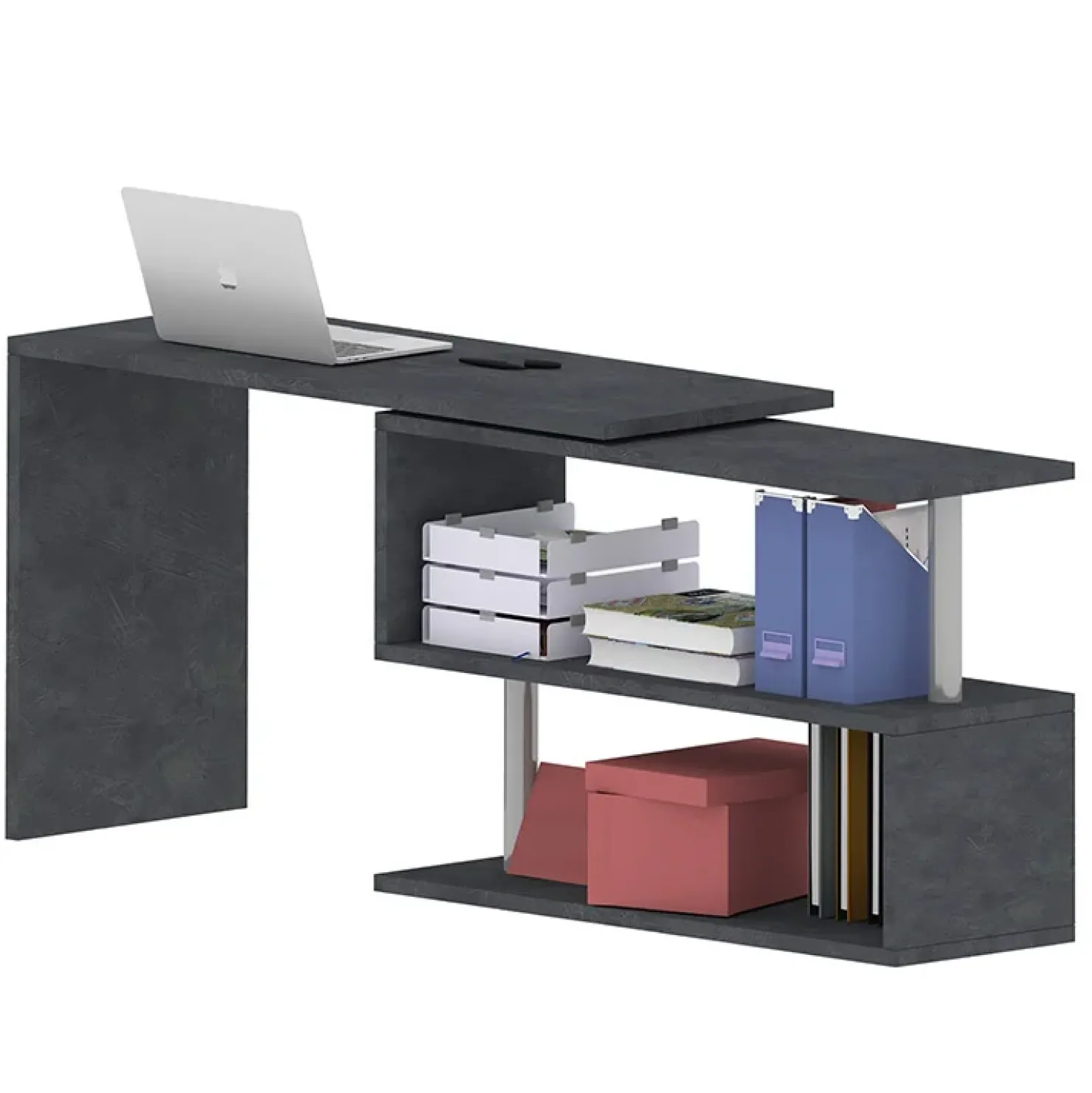 Garnero Arredamenti Scrivania girevole 65-120cm Havana Ossido Discount