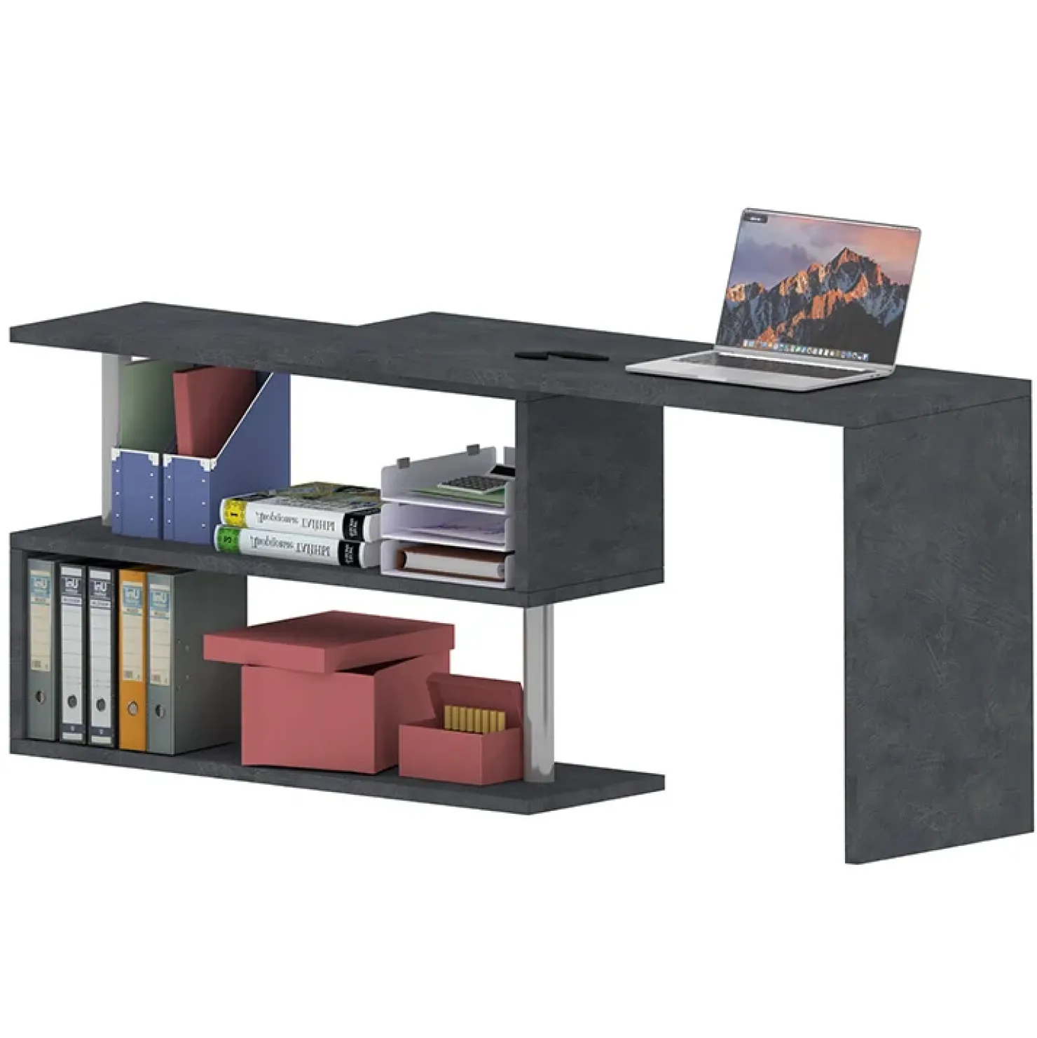 Garnero Arredamenti Scrivania girevole 65-120cm Havana Ossido Discount