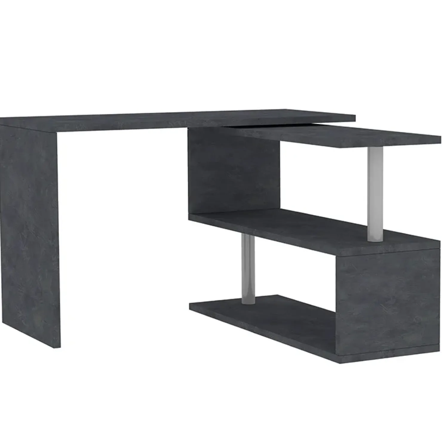 Garnero Arredamenti Scrivania girevole 65-120cm Havana Ossido Discount