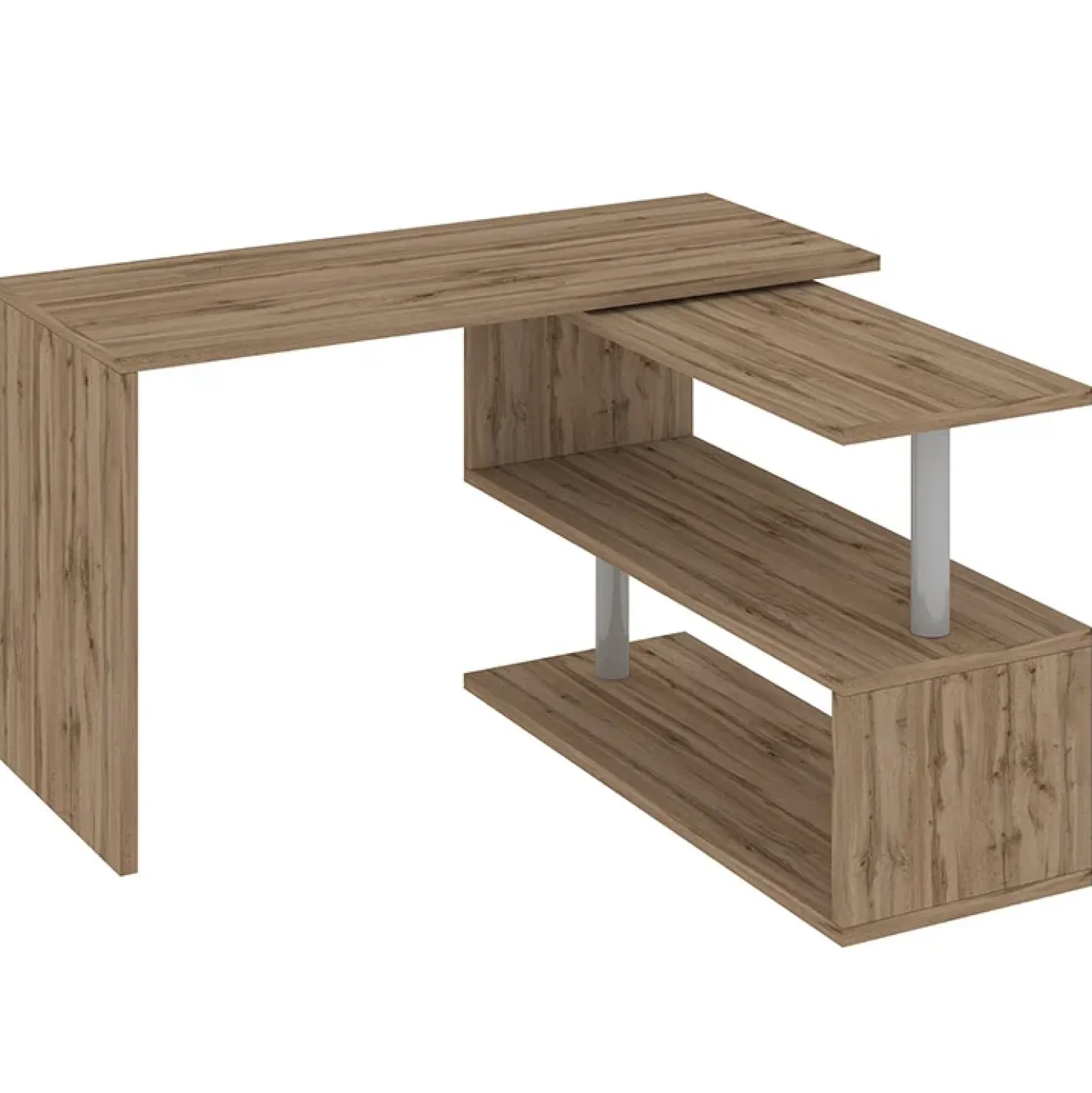 Garnero Arredamenti Scrivania girevole 65-120cm chiaro Havana Rovere Clearance