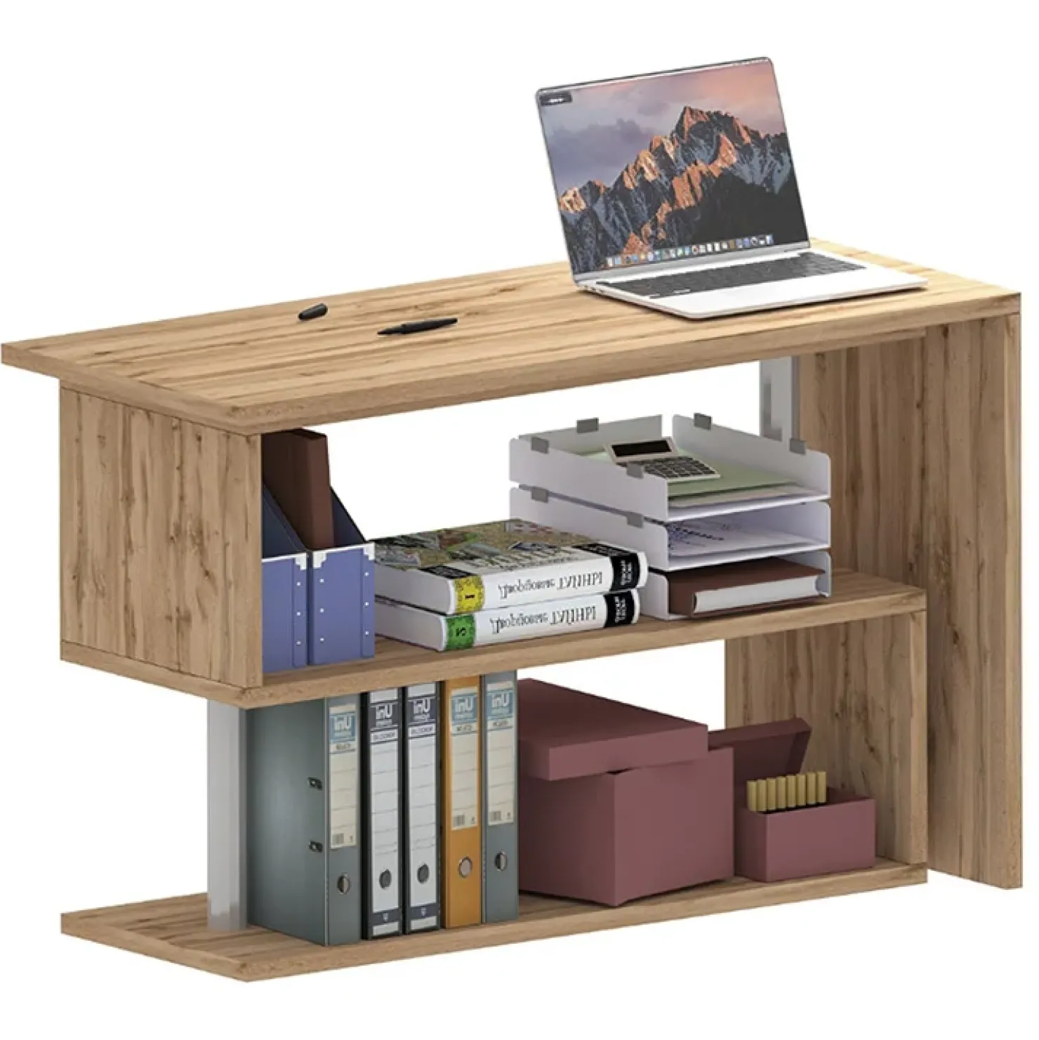 Garnero Arredamenti Scrivania girevole 65-120cm chiaro Havana Rovere Clearance