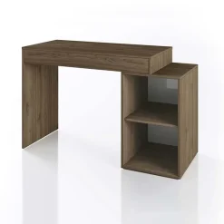 Garnero Arredamenti Scrivania salvaspazio moderna 120x50cm rovere scuro Giorgia Outlet