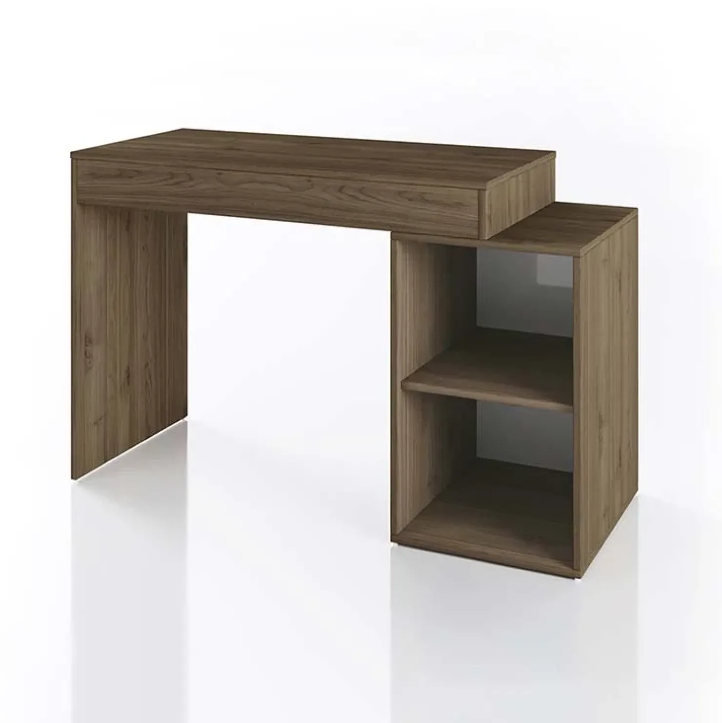 Garnero Arredamenti Scrivania salvaspazio moderna 120x50cm rovere scuro Giorgia Outlet