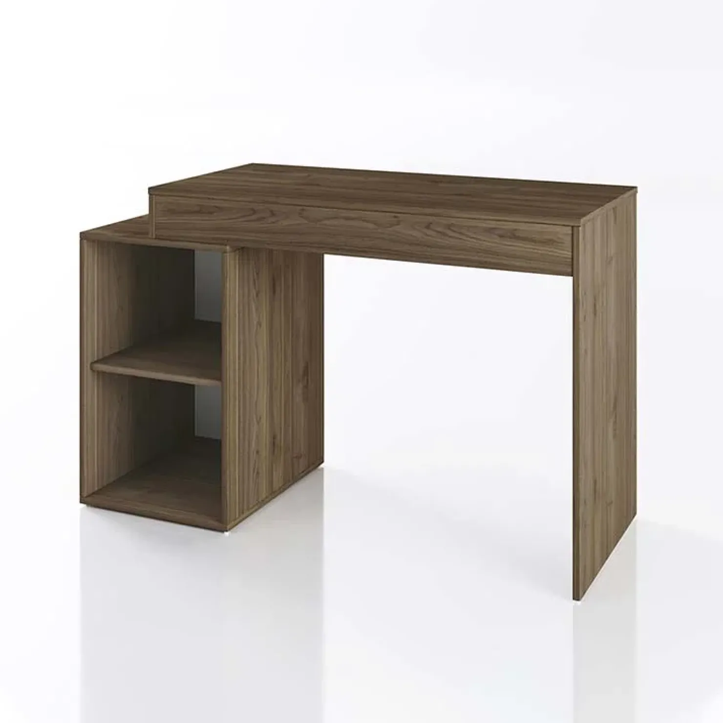 Garnero Arredamenti Scrivania salvaspazio moderna 120x50cm rovere scuro Giorgia Outlet