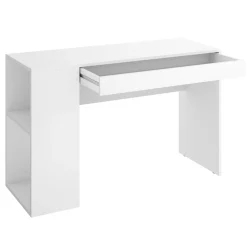 Garnero Arredamenti Scrivania salvaspazio moderna 115x50cm bianco opaco Carter