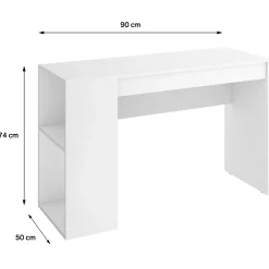 Garnero Arredamenti Scrivania salvaspazio moderna 115x50cm bianco opaco Carter