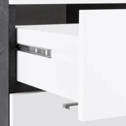 Garnero Arredamenti Scrivania ufficio angolare 180x160cm antracite OfficeScape Antracite - Bianco Lucido Discount