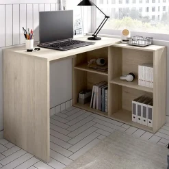 Garnero Arredamenti Scrivania ufficio angolare salvaspazio 121x96cm rovere Sunny