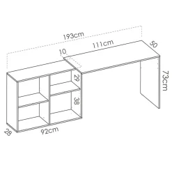 Garnero Arredamenti Scrivania ufficio angolare salvaspazio 121x96cm rovere Sunny
