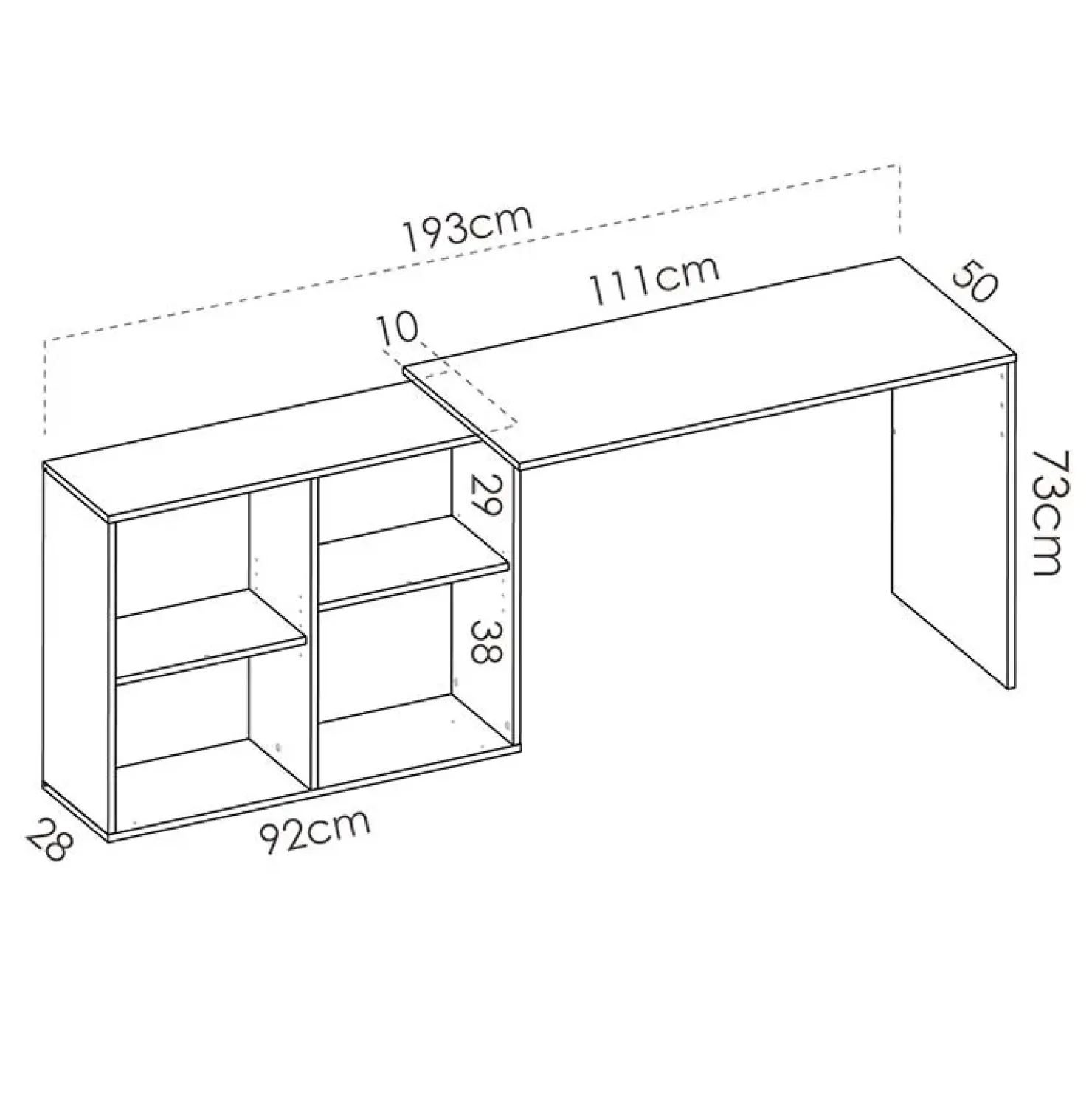 Garnero Arredamenti Scrivania ufficio angolare salvaspazio 121x96cm rovere Sunny