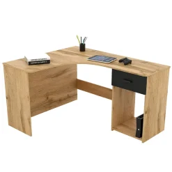 Garnero Arredamenti Scrivania ufficio angolare salvaspazio155x75cm nero William Rovere New