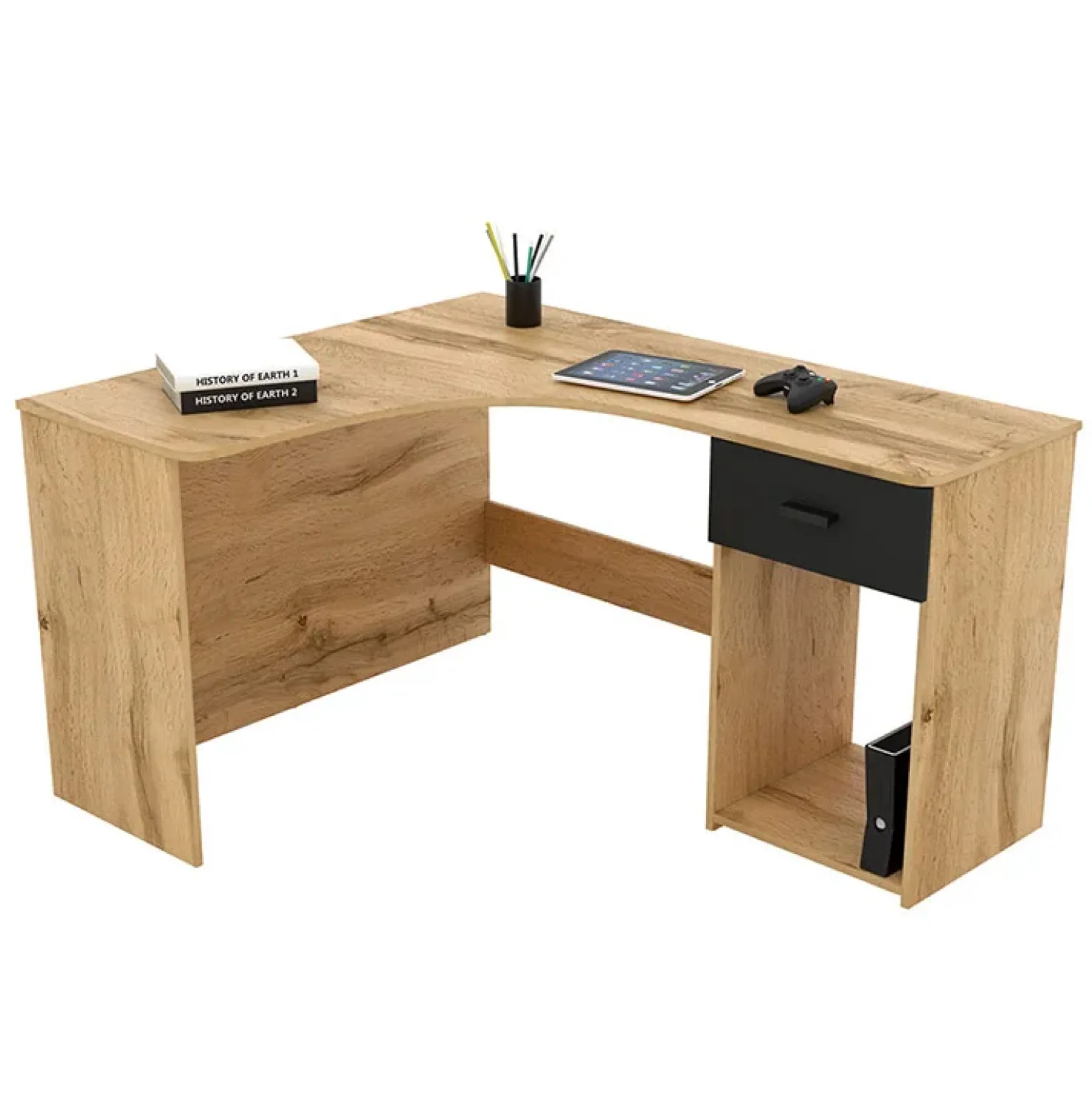 Garnero Arredamenti Scrivania ufficio angolare salvaspazio155x75cm nero William Rovere New