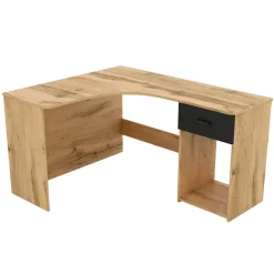 Garnero Arredamenti Scrivania ufficio angolare salvaspazio155x75cm nero William Rovere New