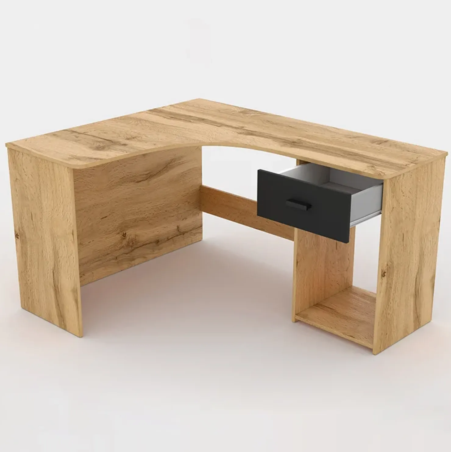 Garnero Arredamenti Scrivania ufficio angolare salvaspazio155x75cm nero William Rovere New