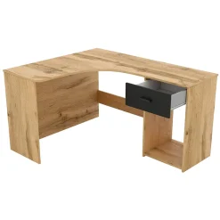 Garnero Arredamenti Scrivania ufficio angolare salvaspazio155x75cm nero William Rovere New