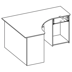 Garnero Arredamenti Scrivania ufficio angolare salvaspazio155x75cm nero William Rovere New