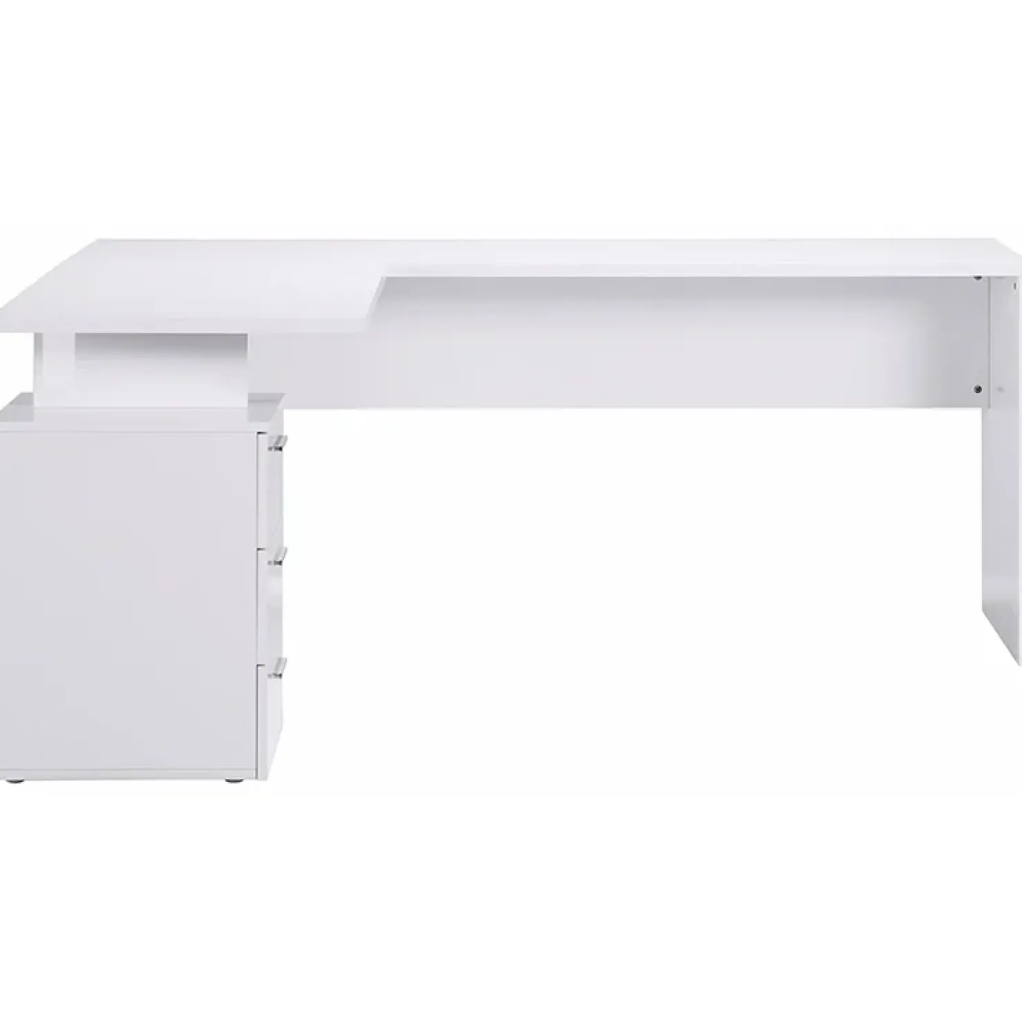 Garnero Arredamenti Scrivania ufficio angolare 180x160cm OfficeScape Bianco Lucido