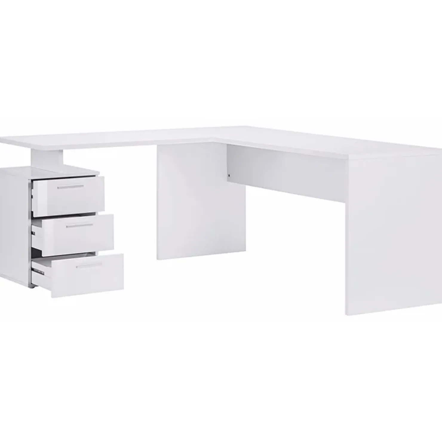 Garnero Arredamenti Scrivania ufficio angolare 180x160cm OfficeScape Bianco Lucido
