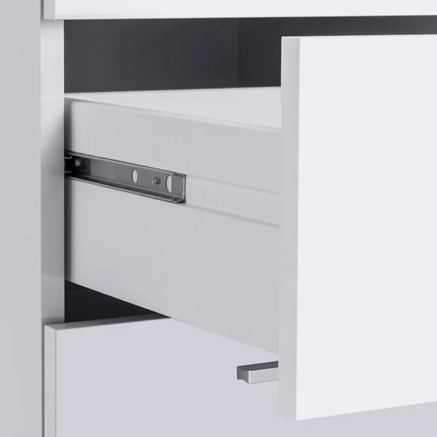 Garnero Arredamenti Scrivania ufficio angolare 180x160cm OfficeScape Bianco Lucido