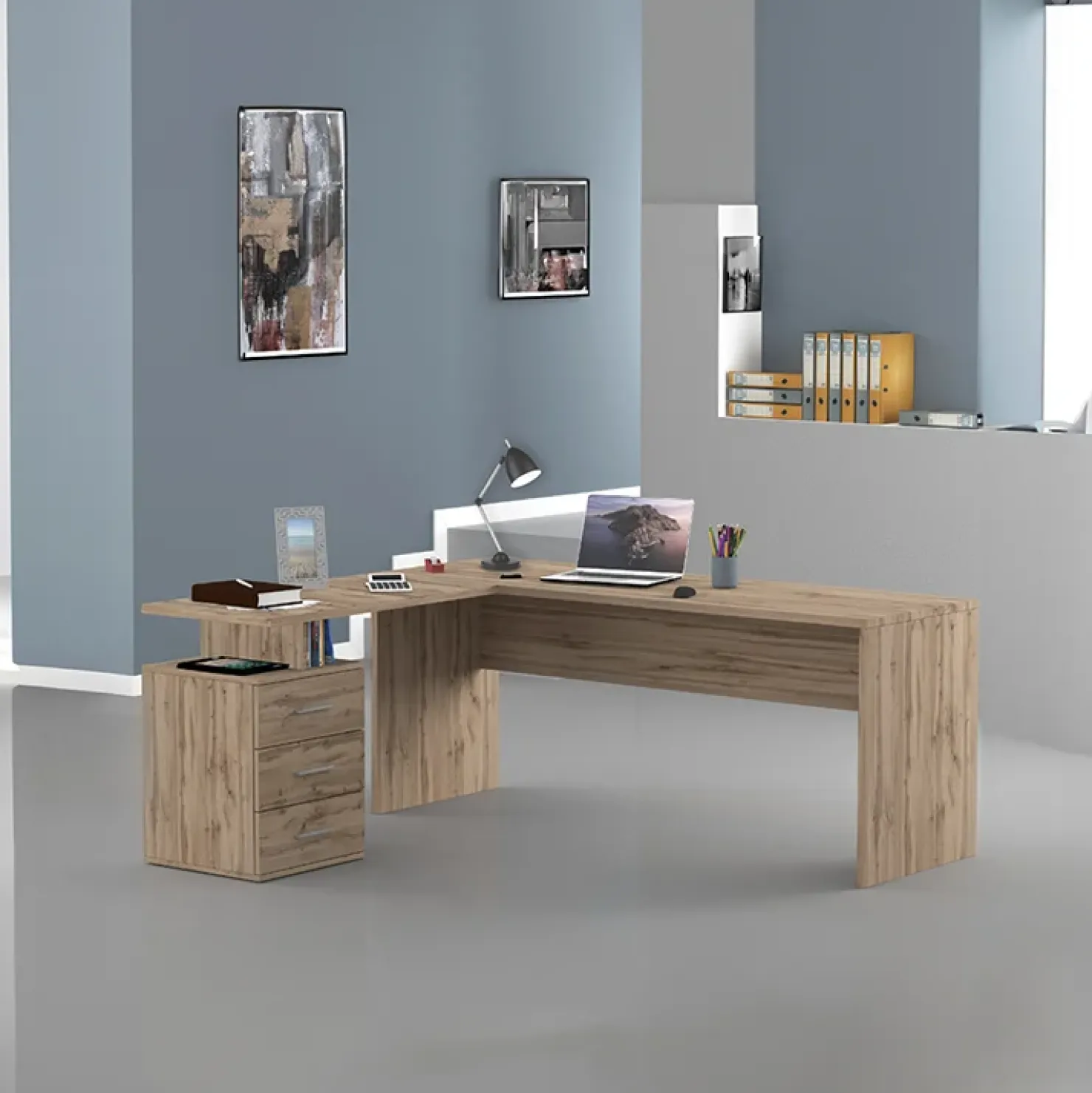 Garnero Arredamenti Scrivania ufficio angolare 180x160cm OfficeScape Rovere Online