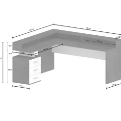 Garnero Arredamenti Scrivania ufficio angolare 180x160cm OfficeScape Rovere Online