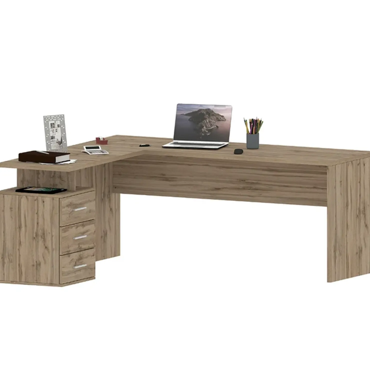 Garnero Arredamenti Scrivania ufficio angolare 180x160cm OfficeScape Rovere Online