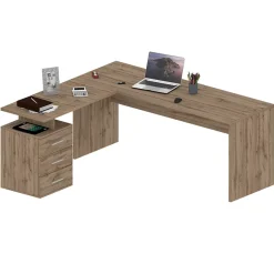 Garnero Arredamenti Scrivania ufficio angolare 180x160cm OfficeScape Rovere Online