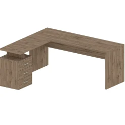Garnero Arredamenti Scrivania ufficio angolare 180x160cm OfficeScape Rovere Online