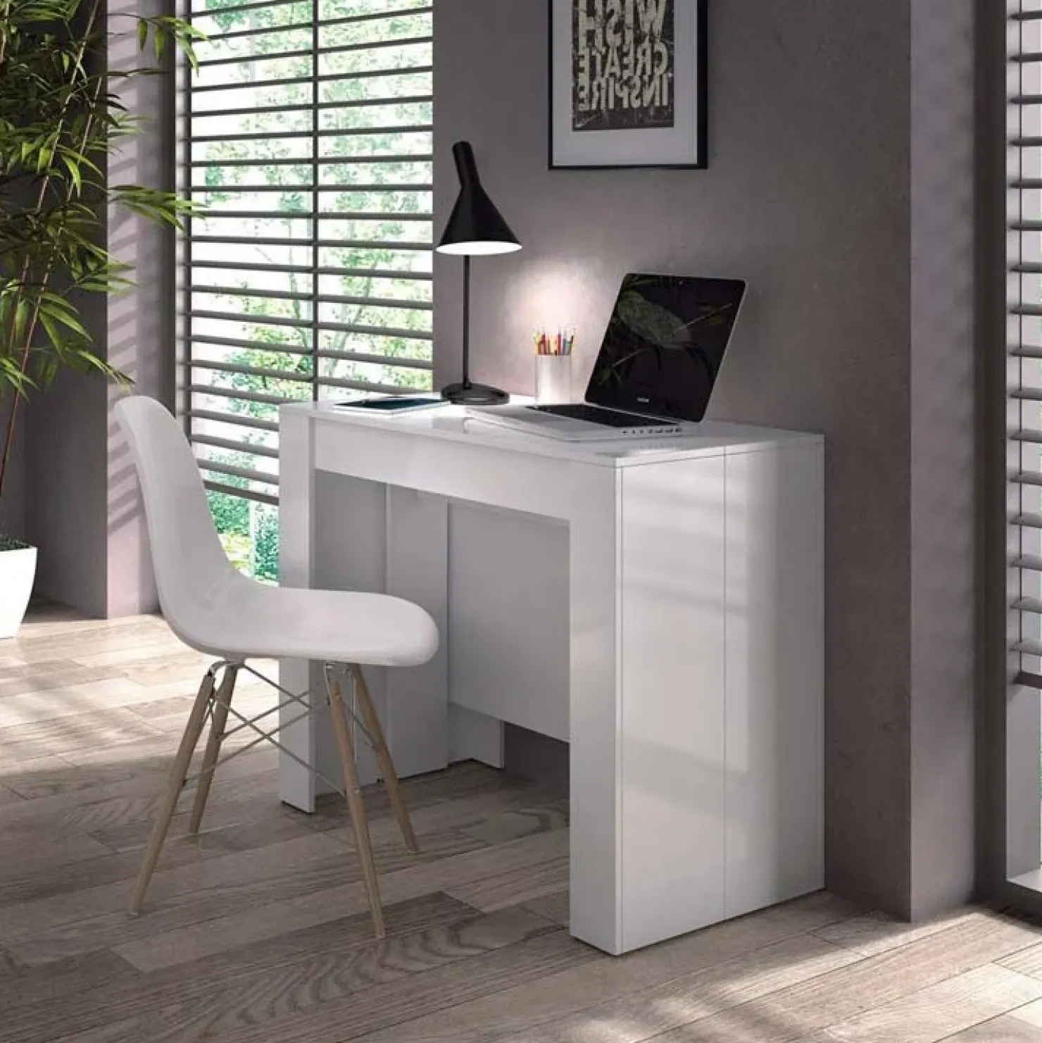 Garnero Arredamenti Scrivania ufficio 51/237cm bianco lucido Favolosa Hot