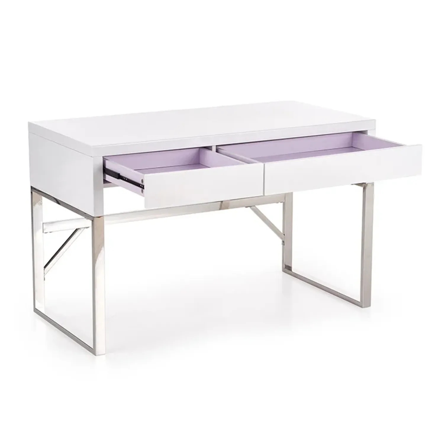 Garnero Arredamenti Scrivania ufficio con cassetti 120x76cm bianco laccato lucido Borbone Sale