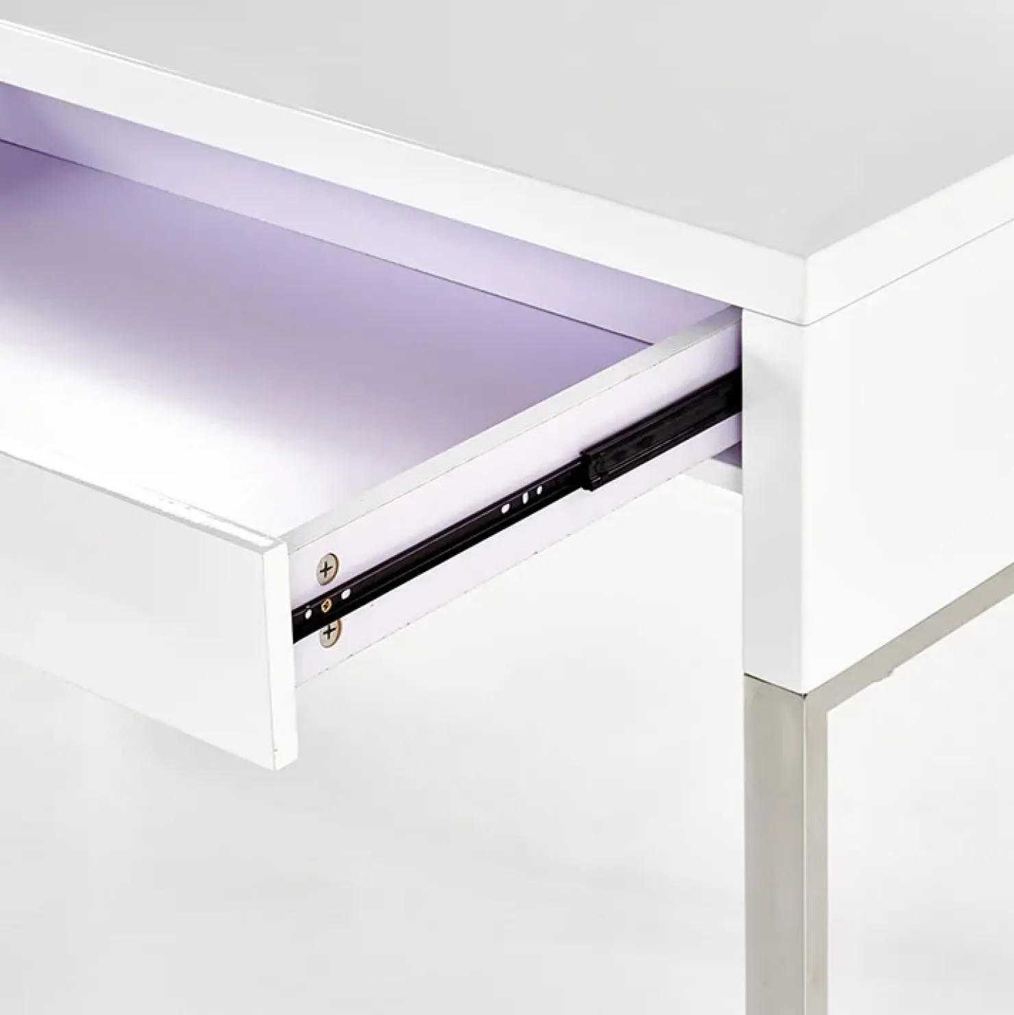 Garnero Arredamenti Scrivania ufficio con cassetti 120x76cm bianco laccato lucido Borbone Sale