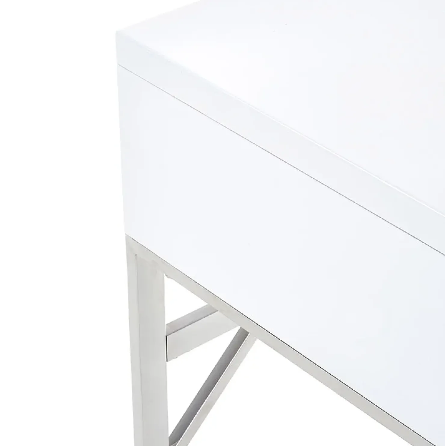 Garnero Arredamenti Scrivania ufficio con cassetti 120x76cm bianco laccato lucido Borbone Sale