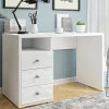 Garnero Arredamenti Scrivania ufficio moderna con cassetti 120x50cm bianco lucido Angus New