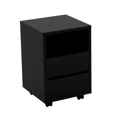 Garnero Arredamenti Scrivania ufficio moderna 130x50cm cassettiera rovere Callum Rovere - Nero opaco Online