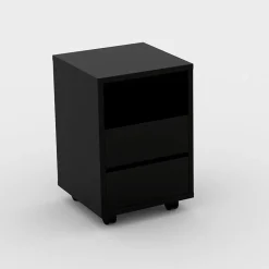 Garnero Arredamenti Scrivania ufficio moderna 130x50cm cassettiera rovere Callum Rovere - Nero opaco Online