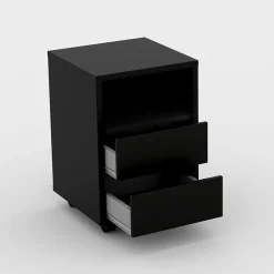 Garnero Arredamenti Scrivania ufficio moderna 130x50cm cassettiera rovere Callum Rovere - Nero opaco Online