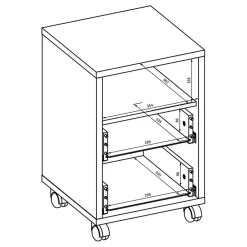 Garnero Arredamenti Scrivania ufficio moderna 130x50cm cassettiera Callum Bianco Opaco Discount