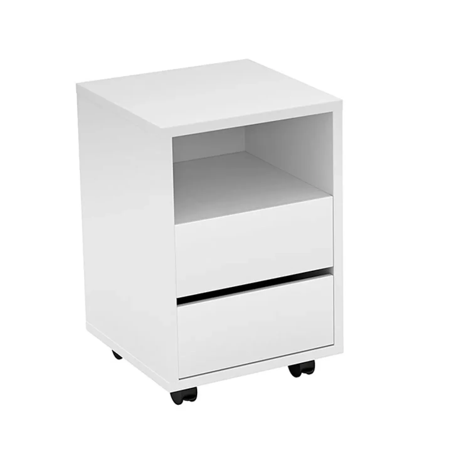 Garnero Arredamenti Scrivania ufficio moderna 130x50cm cassettiera Callum Bianco Opaco Discount