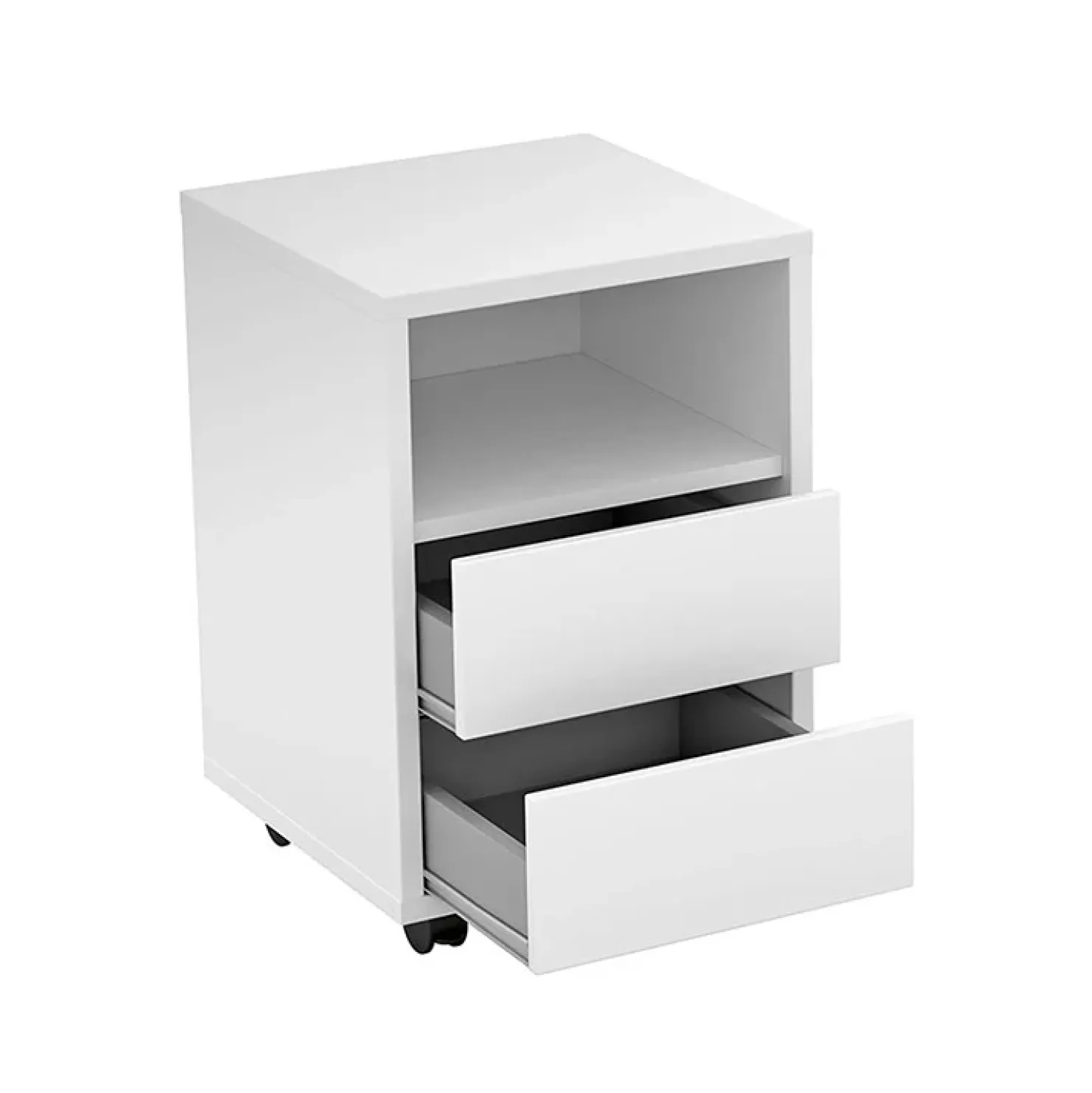 Garnero Arredamenti Scrivania ufficio moderna 130x50cm cassettiera Callum Bianco Opaco Discount