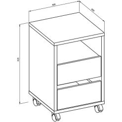 Garnero Arredamenti Scrivania ufficio moderna 130x50cm cassettiera Callum Bianco Opaco Discount