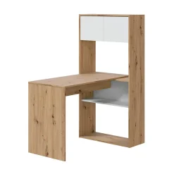 Garnero Arredamenti Scrivania ufficio moderna reversibile rovere bianco artico Grom Hot