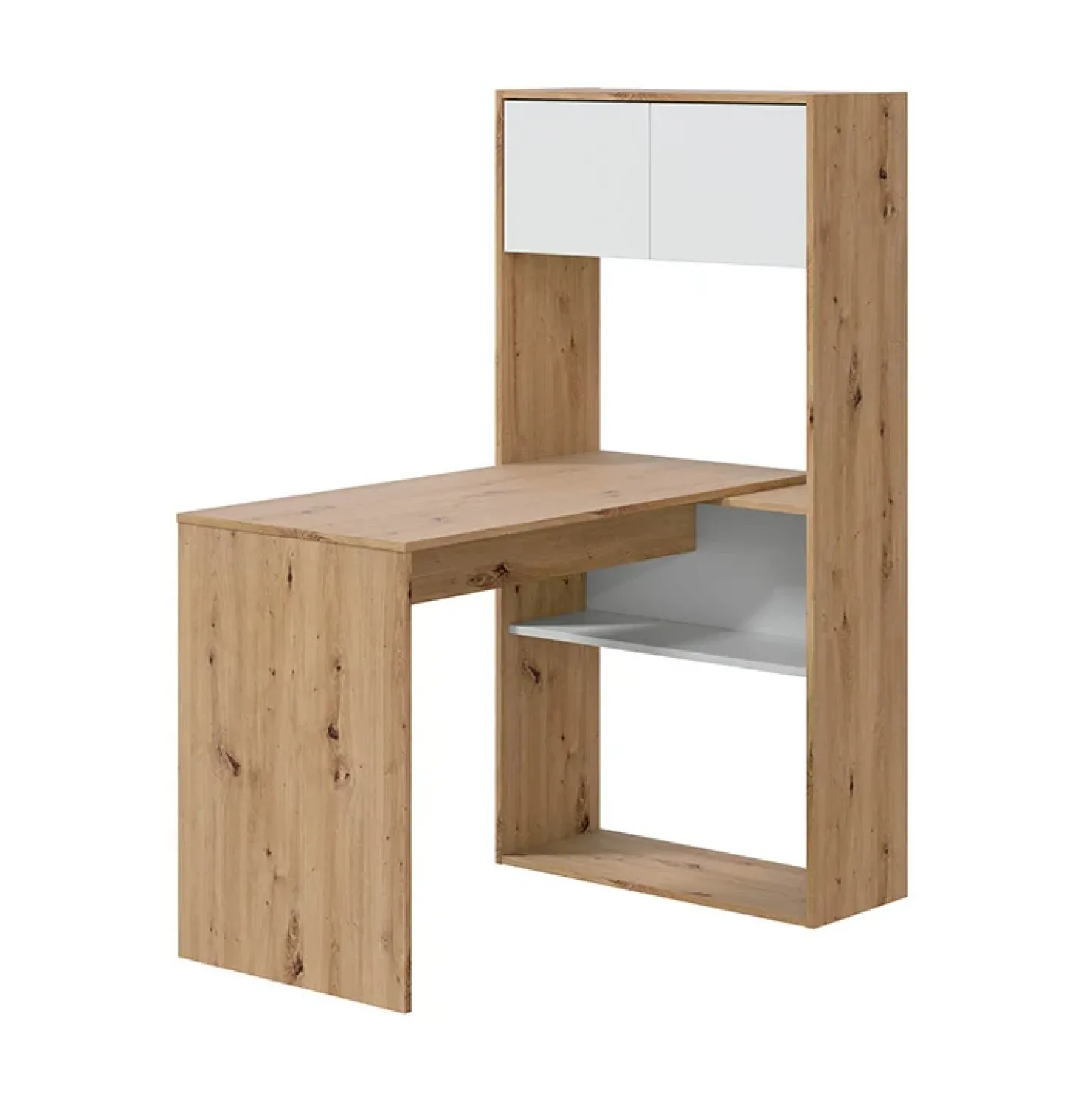 Garnero Arredamenti Scrivania ufficio moderna reversibile rovere bianco artico Grom Hot