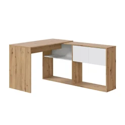 Garnero Arredamenti Scrivania ufficio moderna reversibile rovere bianco artico Grom Hot