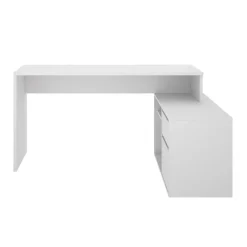 Garnero Arredamenti Scrivania ufficio salvaspazio moderna 230x51cm Teddy Bianco Opaco