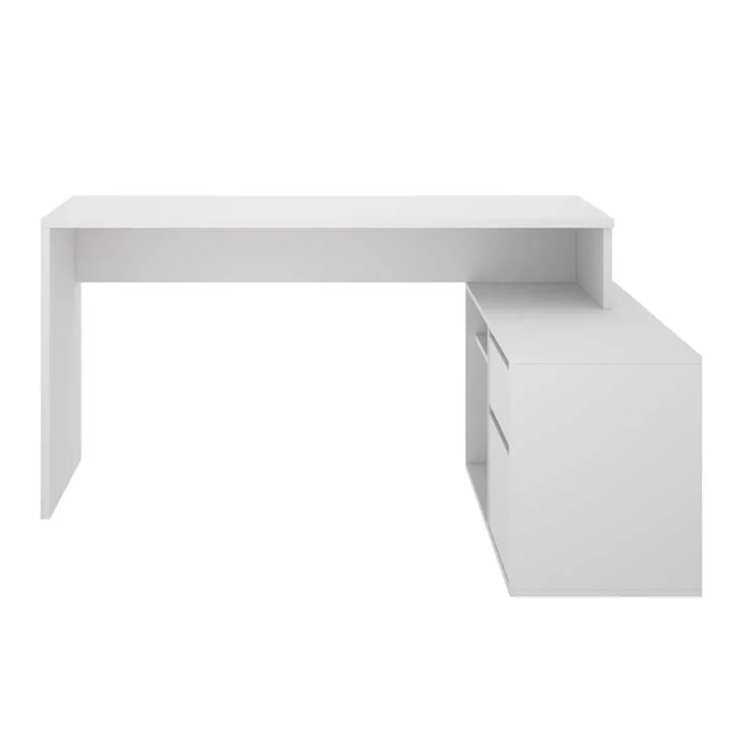Garnero Arredamenti Scrivania ufficio salvaspazio moderna 230x51cm Teddy Bianco Opaco