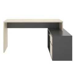 Garnero Arredamenti Scrivania ufficio salvaspazio 230x51cm rovere grafite Teddy Rovere - Grafite Best